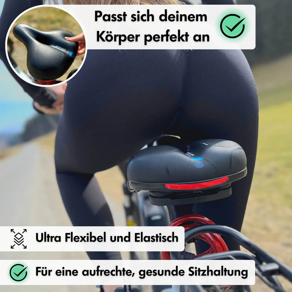 CloudComfort Pro Fahrradsattel - Ergonomisch & Schmerzfrei Mit Memory Foam