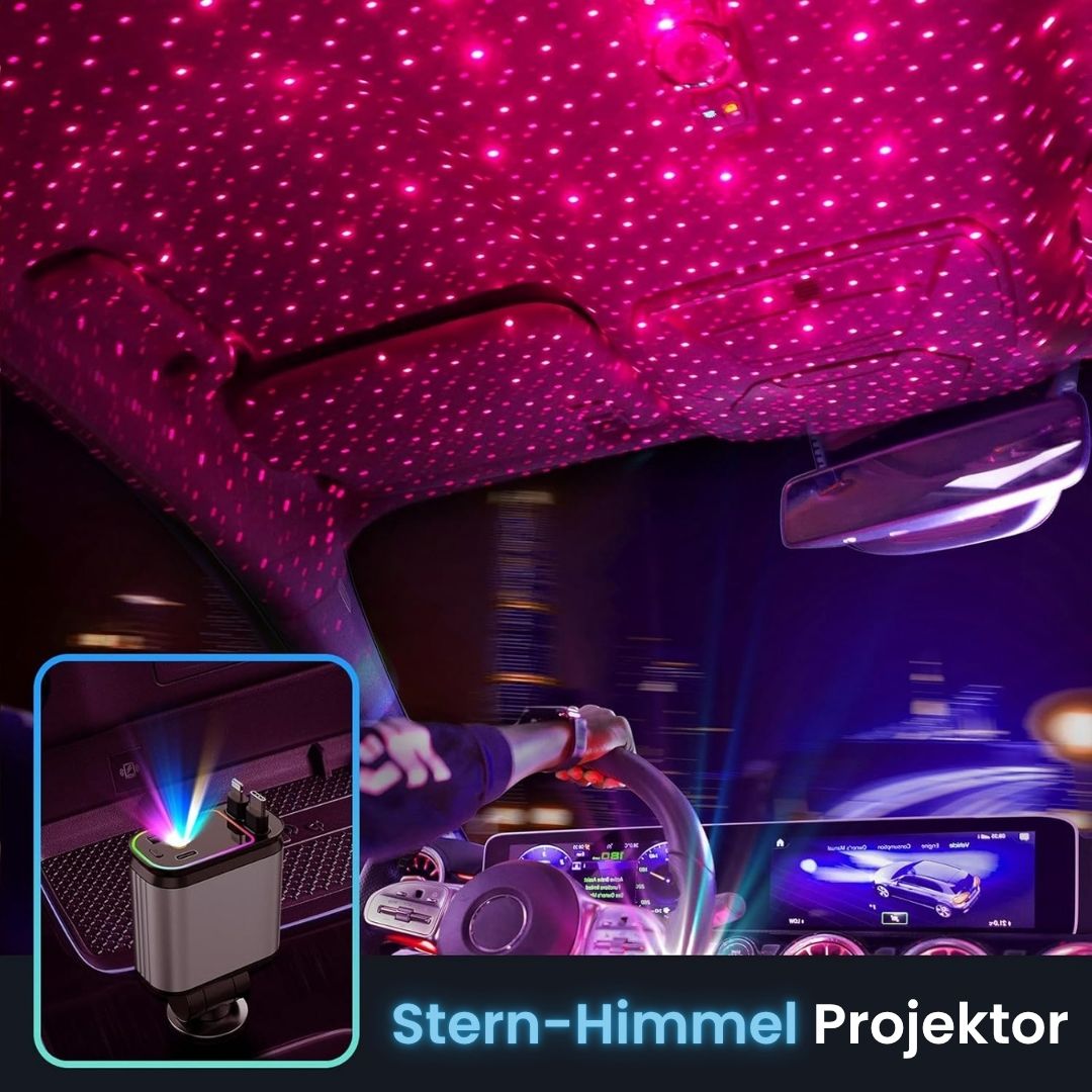 OmniCharger Pro - 4 in 1 Auto Ladestation mit Sternlicht Projektor