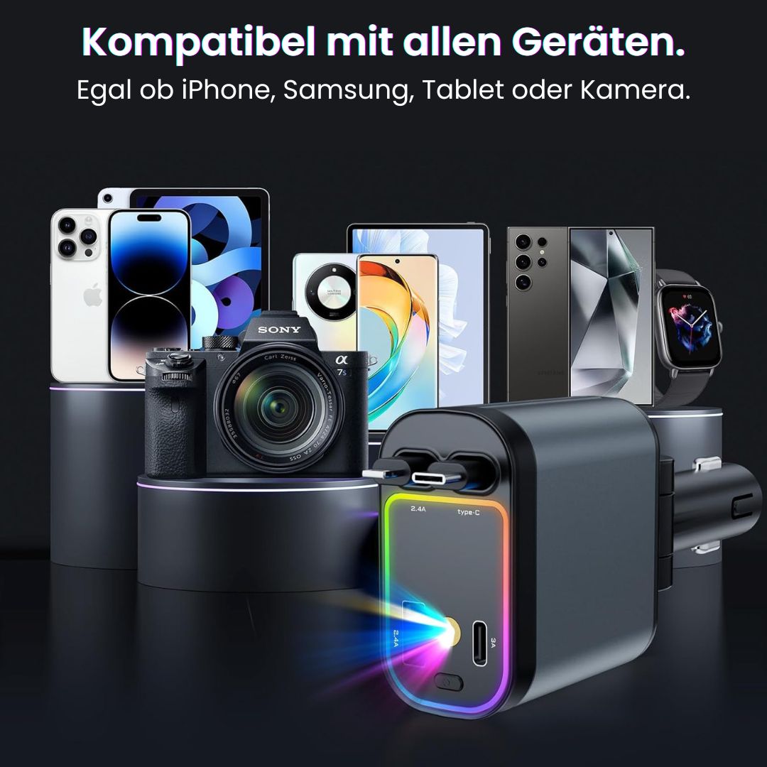 OmniCharger Pro - 4 in 1 Auto Ladestation mit Sternlicht Projektor